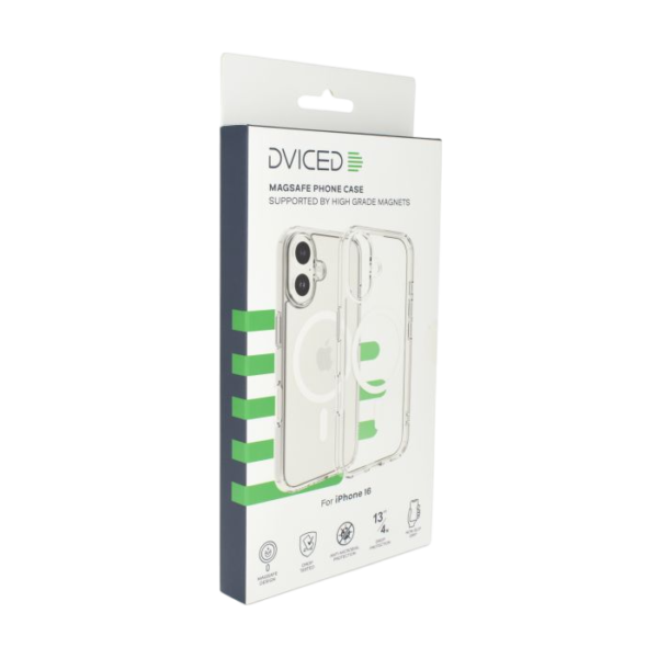 Dviced Magsafe iPhone 16 clear case – White