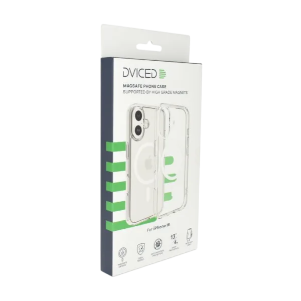 Dviced Magsafe iPhone 16 clear case – White