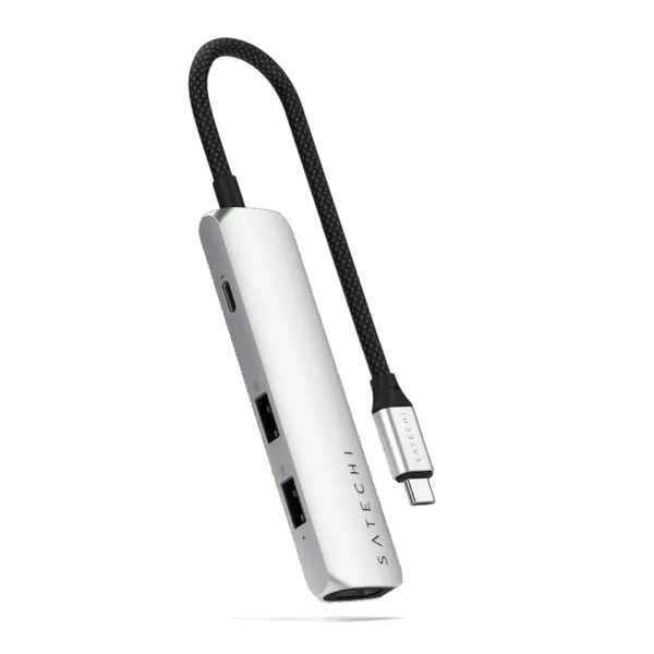 Satechi 4-in-1 USB-C Slim Multiport Adapter Silver