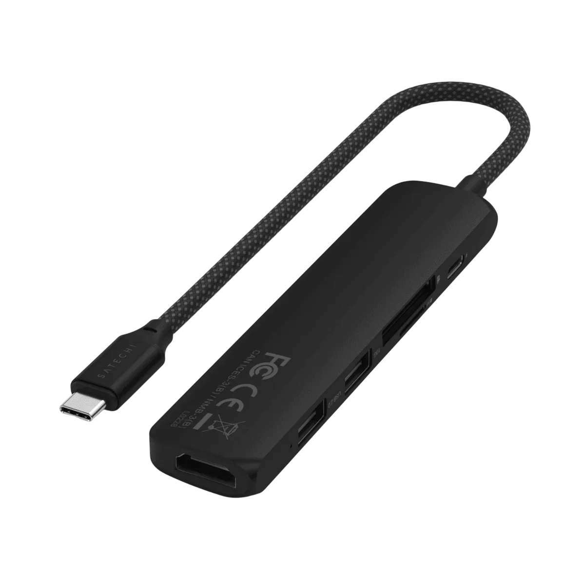 Satechi 6-in-1 USB-C Slim Multiport Adapter - Black