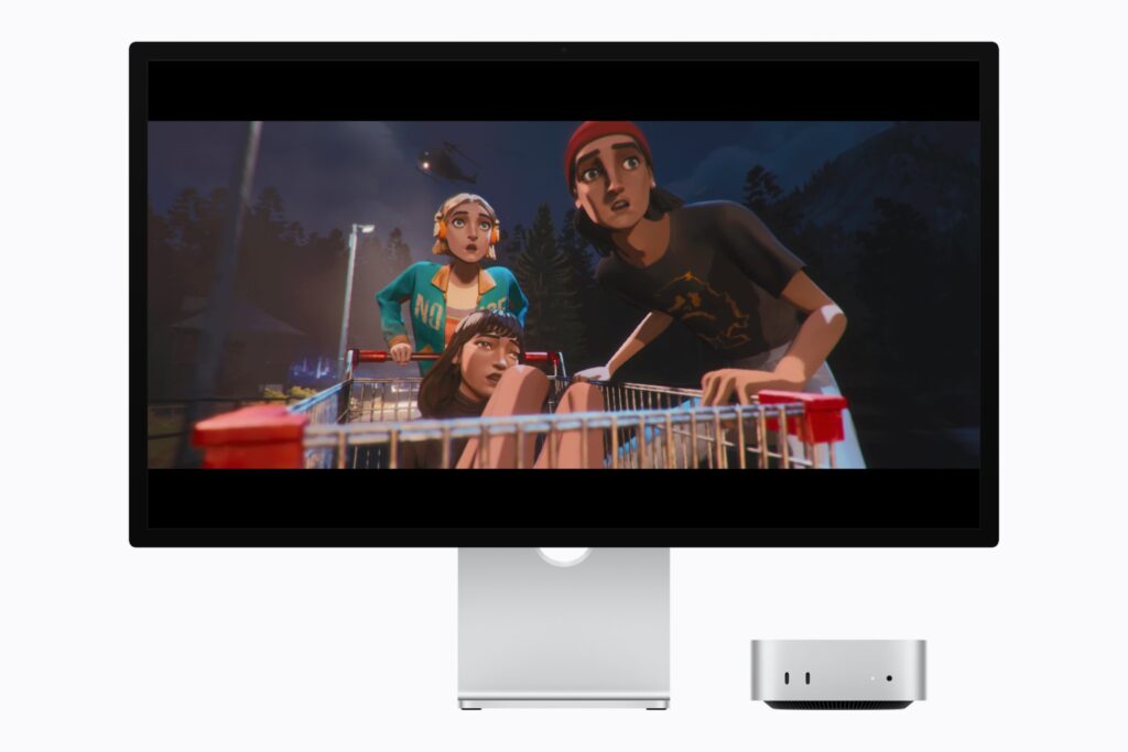 Prikaz igre na ekranu povezanom sa Mac računarom