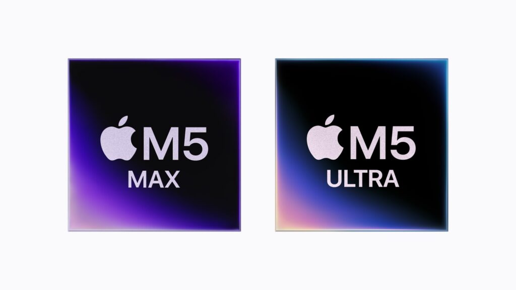 Grafički prikaz Apple čipova M5 Max i M5 Ultra