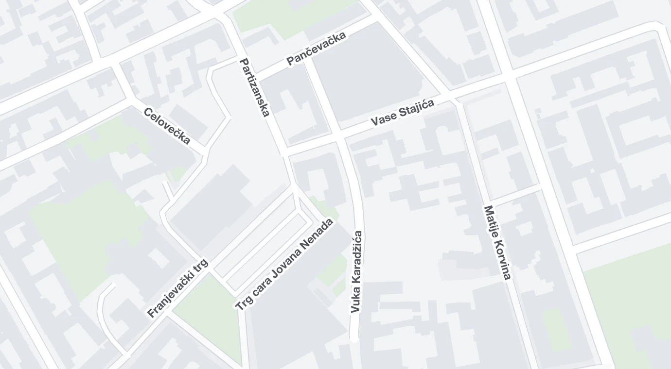 Mapa: iComp, Vuka Karadžića 13/1, Subotica