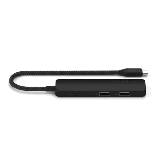 Satechi 4-in-1 USB-C Slim Multiport Adapter Black