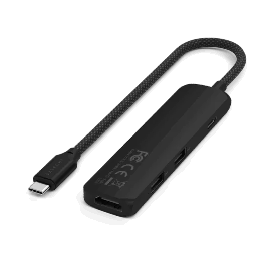 Satechi 4-in-1 USB-C Slim Multiport Adapter Black