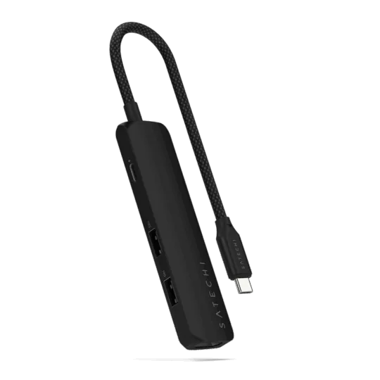Satechi 4-in-1 USB-C Slim Multiport Adapter Black