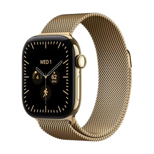 Apple Watch Series 12 Milanese Loop Titanium u boji Radiant Gold Titanium