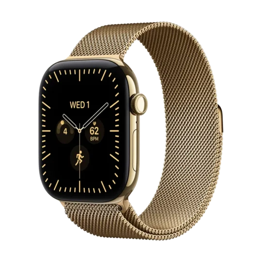 Apple Watch Series 12 Milanese Loop Titanium u boji Radiant Gold Titanium