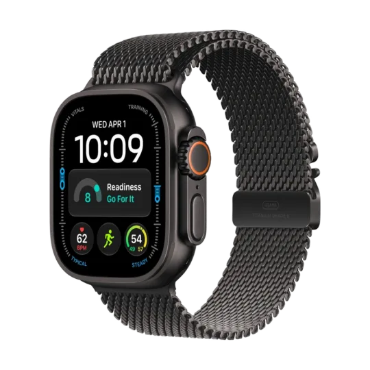 Apple Watch Ultra 4 Milanese Loop u boji Black Titanium